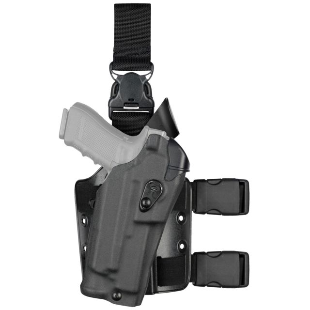 Safariland Model 6355rds Als Tactical Holster With Quick-release Leg Strap For Glock 19 Mos W/ Light Black Right Hand
