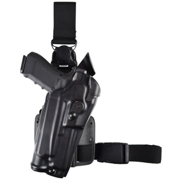 Safariland Model 6355rds Als Tactical Holster With Quick-release Leg Strap For Glock 19 Mos W/ Light - Safariland