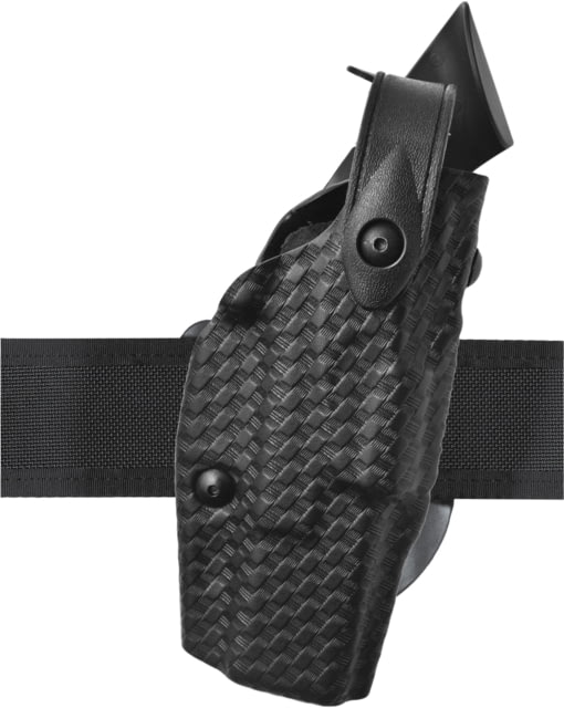 Safariland 6362 ALS/SLS Hi-Ride UBL Level III Retention OWB Duty Holster Glock 17 Gen 5 SureFire X300U Right Basketweave Black 6362-8325-481 - Safariland