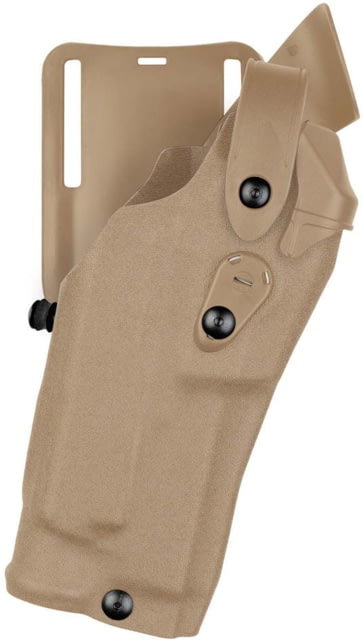 Safariland 6365RDS ALS/SLS Low-Ride Level lll Retention Duty Holster Glock 17 MOS Gen 4 Right Hand STX Plain FDE Brown 6365RDS-8321-551 - Safariland