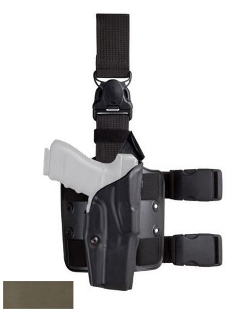 Safariland Model 6385 Als Omv Tactical Holster W/ Quick Release Leg Strap For Glock 19 W/ Light Foliage Green - Safariland