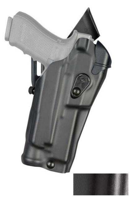 Safariland 6390RDS ALS Mid-Ride Level I Retention Glock Duty Holster Glock 19 MOS Right Hand STX Plain Black 6390RDS-28329-411