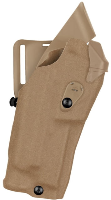 Safariland 6390RDS ALS Mid-Ride Level I Retention Glock Duty Holster Glock 17 MOS Left Hand STX Plain FDE Brown 6390RDS-832-552 - Safariland