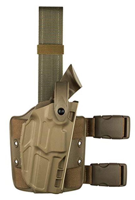 Safariland Model 7004 7TS SLS Drop-Leg Glock Holster Glock 31/Glock 17/Glock 22 Left Hand STX Flat Dark Earth 7004-835-552 - Safariland