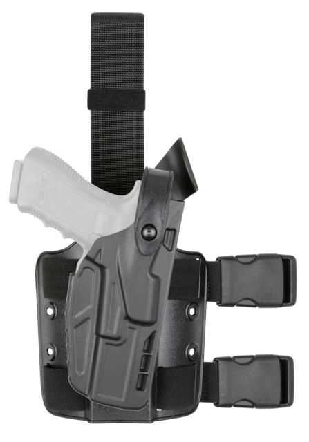 Safariland Model 7004 7TS SLS Drop-Leg Glock Holster Glock 31/Glock 17/Glock 22 Left Hand STX Plain Black 7004-835-412 - Safariland