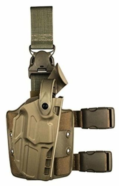 Safariland 7005 7TS SLS Tactical Holster w/Quick Release Leg Strap Glock 31/Glock 17/Glock 22 Right Hand STX Flat Dark Earth 7005-835-551 - Safariland