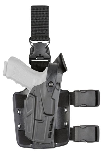 Safariland 7005 7TS SLS Tactical Holster w/Quick Release Leg Strap Glock 31/Glock 17/Glock 22 Right Hand STX Plain Black 7005-835-411 - Safariland