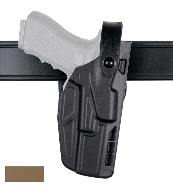 Safariland Model 7280 7TS SLS Mid-Ride Level-II Duty Glock Holster Glock 19/Glock 23/Glock 45/Glock 19X Left Hand STX Tactical Flat Dark Earth - Safariland