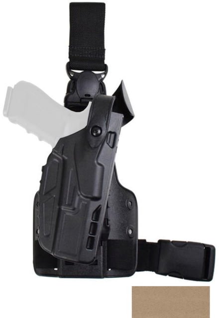 Safariland 7305-SP10 7TS ALS/SLS Single Strap Tactical Drop Leg Holster w/Quick Release FDE Brown 7305-835-552-SP10