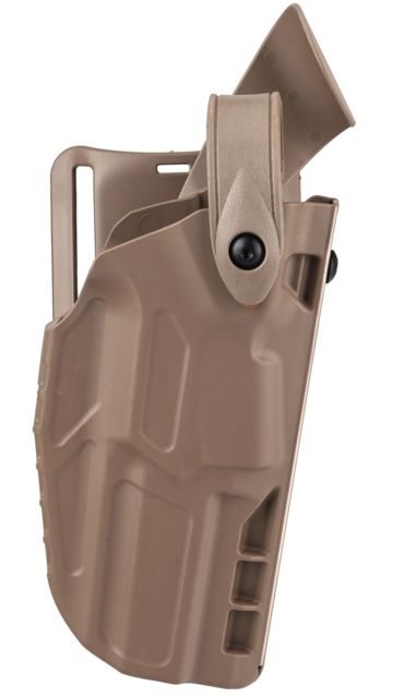 Safariland 7360 7TS ALS/SLS Mid-Ride Level III Glock Duty Holster Glock 19 Gen 5 Left Hand STX Tactical FDE Brown 7360-2835-552 - Safariland