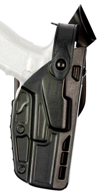 Safariland 7360 7TS ALS/SLS Mid-Ride Level III Glock Duty Holster Glock 19 Gen 5 Left Hand STX Plain Black 7360-2835-412 - Safariland