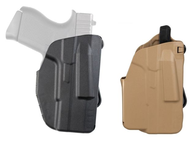 US Safariland 7371 7TS ALS Concealment Paddle Glock Holsters, Glock 43/43X/43X MOS, Right, Plain, FDE Brown, 1334261 Tech Data