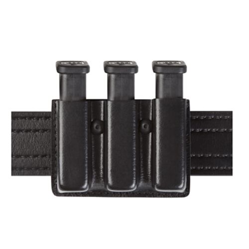 Safariland Model 775 Slim Triple Mag Pouch Open Top Plain Black Colt 1911 775-53-2 by USA Safariland Pistol Magazine Pouches
