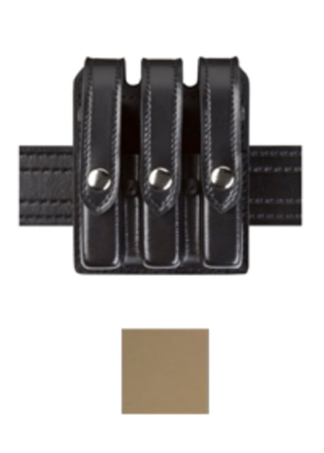 Safariland Model 777 Slim Triple Mag Pouch w/Flap STX FDE For Glock 17 - Safariland