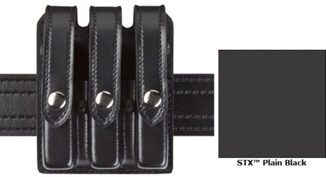 Safariland Model 777 Slim Triple Mag Pouch w/Flap STX B/W For Glock 17 - Safariland