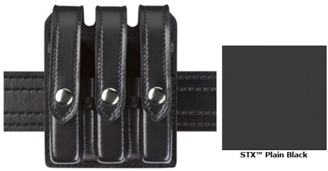 Safariland Model 777 Slim Triple Mag Pouch w/Flap STX Plain For Glock 17 - Safariland