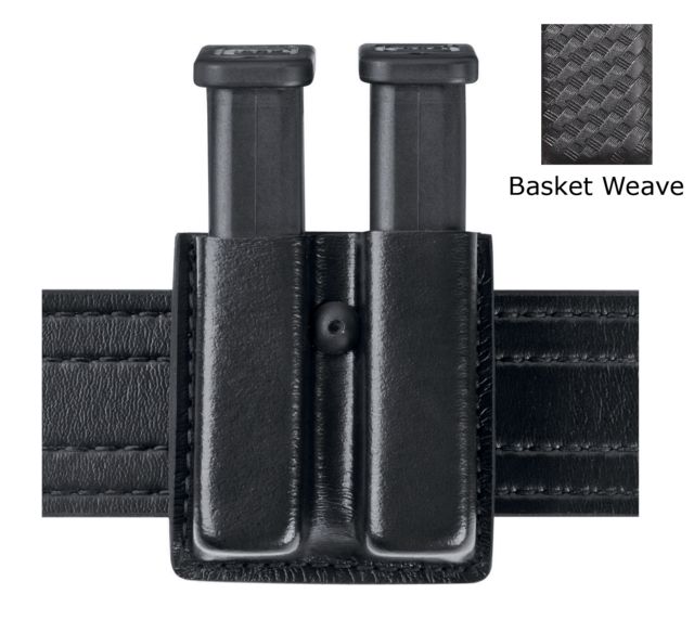 Safariland Model 79 Slimline Open Top Double Magazine Pouch Basket Weave Black Glock 17 19 22 23 31 25 32 34 and 35 - Safariland