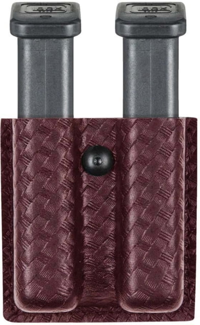 Safariland Model 79 Slimline Open Top Double Magazine Pouch Glock 17/22 4in BBL Cordovan Basket Weave 79-83-03