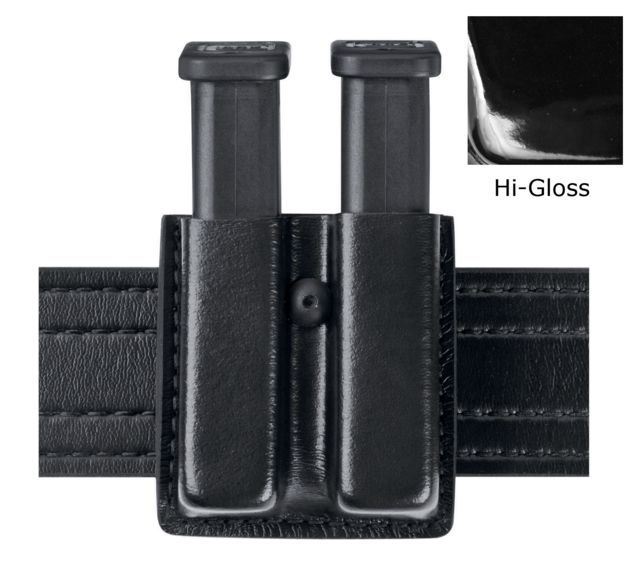 Safariland Model 79 Slimline Open Top Double Magazine Pouch Hi-Gloss Black Glock 17 19 22 23 31 25 32 34 and 35 - Safariland