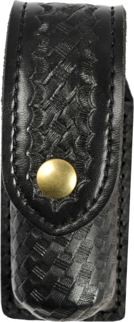 Safariland 38 OC Spray Holder Standard Top Flap - Basket Black Brass Fastener - Safariland