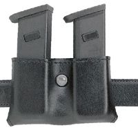 Safariland Slim Open-Top Double Mag Pouch Plain Black Chrome - Safariland