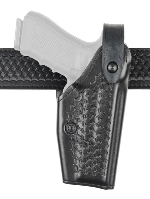 Safariland  SLS Level II Retention Mid-Ride Duty Holster Smith & Wesson M&P 9/Smith & Wesson M&P 40 Left Hand STX Basket Weave Black - Safariland