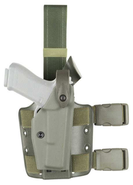 Safariland 6004 SLS Tactical Holster w/Dbl Leg Straps Sig Sauer P220R P226R w/SF X400 4.41in. OD Green Left Hand - Safariland