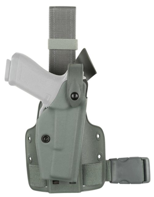 Safariland SLS Tactical Holster Right Hand STX Foliage Green Leg Shroud Single Strap - Safariland