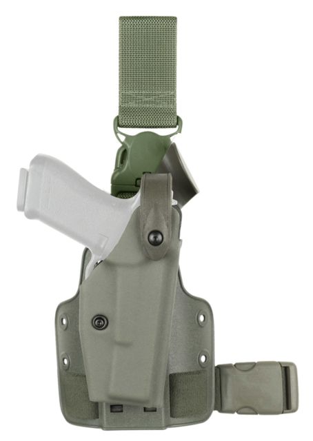 Safariland  SLS Tactical w/ Quick Release Leg Harness Holster Right Hand Foliage Green - Safariland
