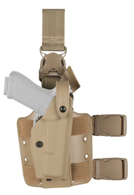 Safariland  SLS Tactical w/ Quick Release Leg Harness Holster Taser X26 Left Hand STX Tactical Flat Dark Earth - Safariland