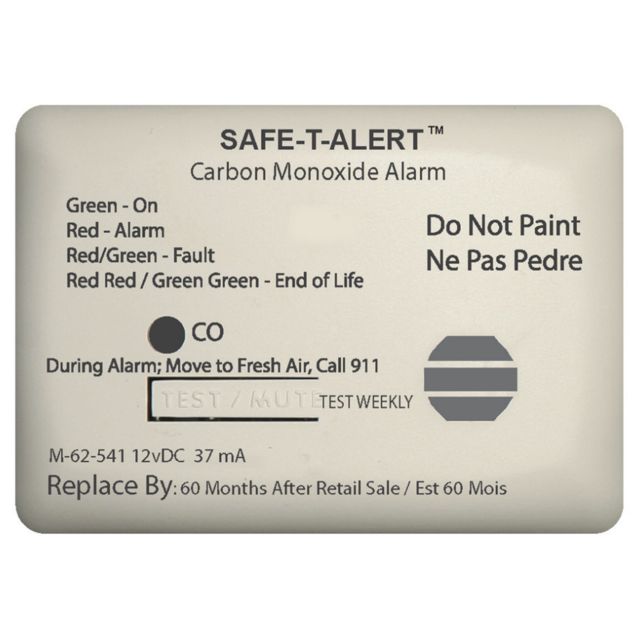Safe-T-Alert 62 Series Carbon Monoxide Alarm - 12V - Surface Mount - White