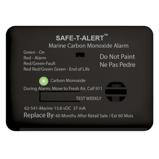 Safe-T-Alert 62 Series Carbon Monoxide Alarm w/Relay - 12V - - Surface Mount - Black