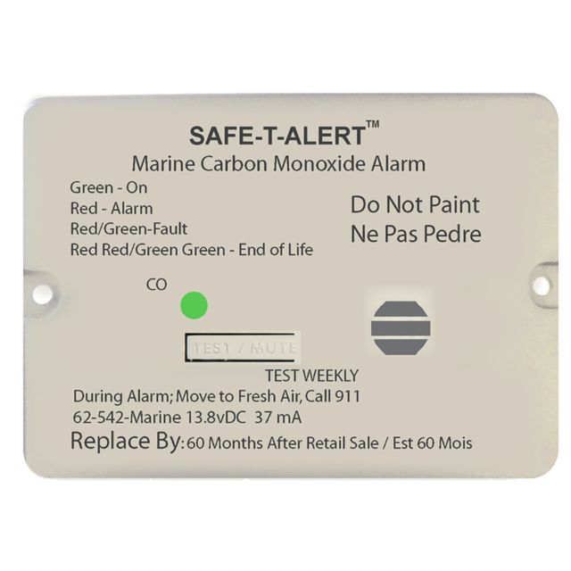 Safe-T-Alert 62 Series Carbon Monoxide Alarm w/Relay - 12V - - Flush Mount - White