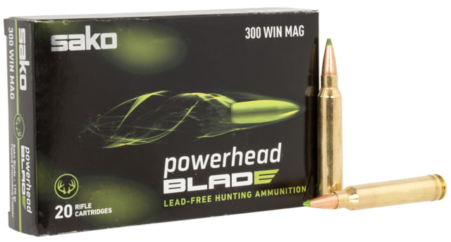 Sako Powerhead Blade 300 Winchester Magnum 170 Grain Brass Cased Rifle Ammo 20 Rounds o Powerhead Blade 300 Winchester Magnum 170 Grain Brass Cased Rifle 20 Rounds Ammo
