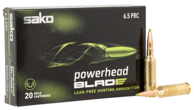 Sako Powerhead Blade 6.5 PRC 120 Grain Brass Cased Rifle Ammo 20 Rounds o Powerhead Blade 6.5 PRC 120 Grain Brass Cased Rifle 20 Rounds Ammo
