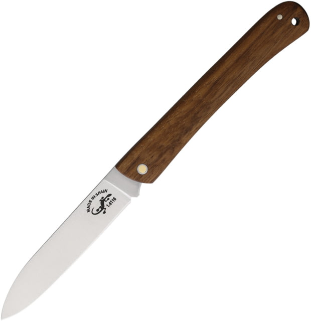 Salamandra Spear Point Walnut Folding Knife 4.13in Closed 3.13in Satin 1.4116 Stainless Spear Point Blade Walnut Handle 230 071 - Salamandra