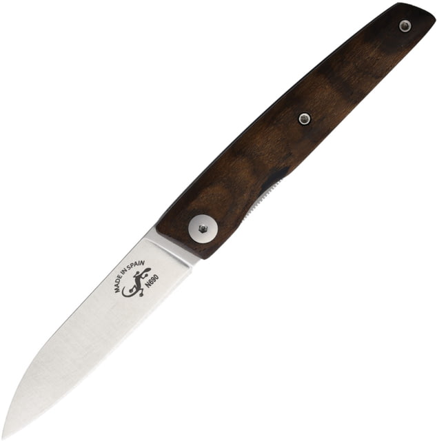 Salamandra Ziricote Folding Knife 3.63in Closed 2.75in Satin Bohler N690 SS Blade Ziricote Wood Handle 230 032 - Salamandra