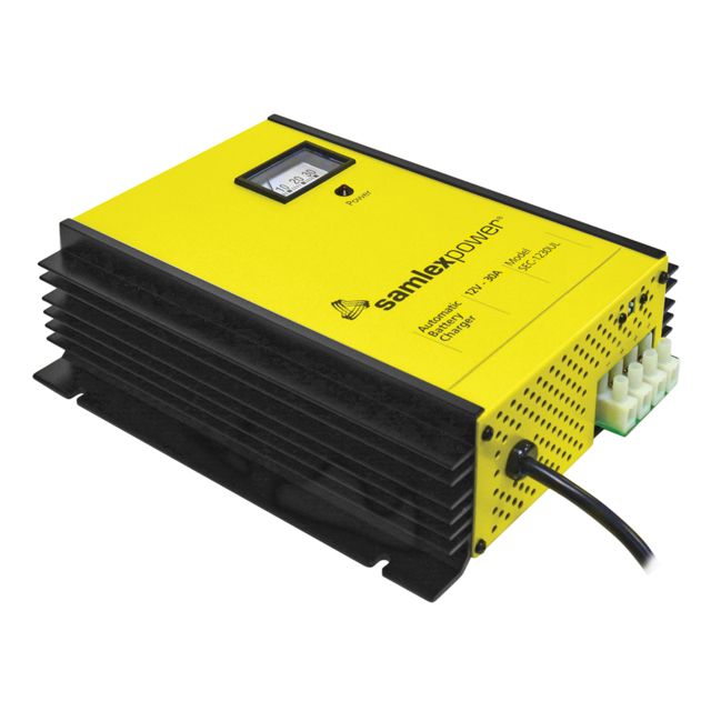Samlex America 30A Battery Charger - 12V - 3-Bank - 3-Stage w/Dip Switch & Lugs - Samlex America
