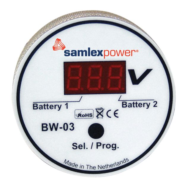 Samlex America Dual Battery Monitor - 12V or 24V - Auto Detection