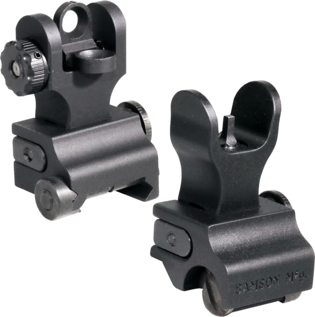 Samson Aluminum Top Mounted Deployable Front and Rear Sight SIG SG 553 A2 Rail Front Black QF-SIG-A2-A2 PKG - Samson Manufacturing