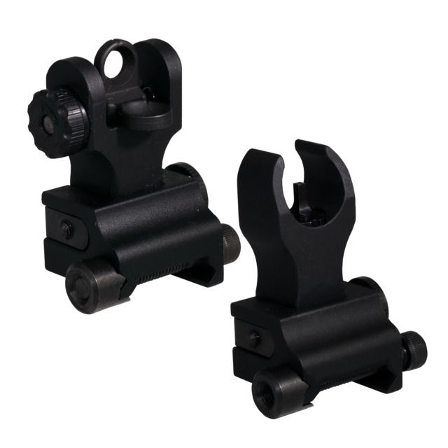 EDEMO Samson Manual Top Mounted Deployable Front and Rear Sight Black FFS-FRS-SP PKG EDEMO1 - Samson