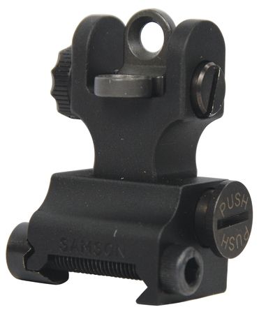 Samson Manual A2 Style Folding Standard Dual Aperture Sight AR-15 Black