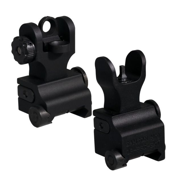 Samson Top Mounted Deployable Front and Rear Sight Black QF-EXT-A2-SP PKG - Samson Manufacturing