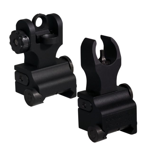Samson Samson Top Mounted Deployable Front and Rear Sight for Picatinny Black QF-EXT-HK-SP PKG