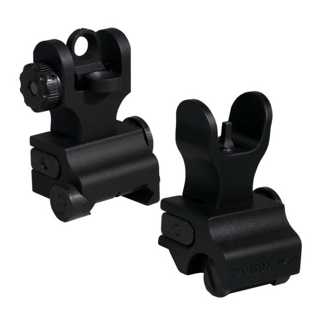 Samson A2 Front/SP Rear Top Mounted Deployable Front and Rear Sight Black QF-SIG-A2-SP PKG - Samson Manufacturing