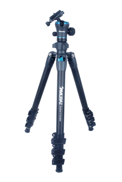 SAMURAI Outdoor-X Carbon 4-Section Carbon Fiber Compact w/Ball Head Travel Tripod Black - Samurai