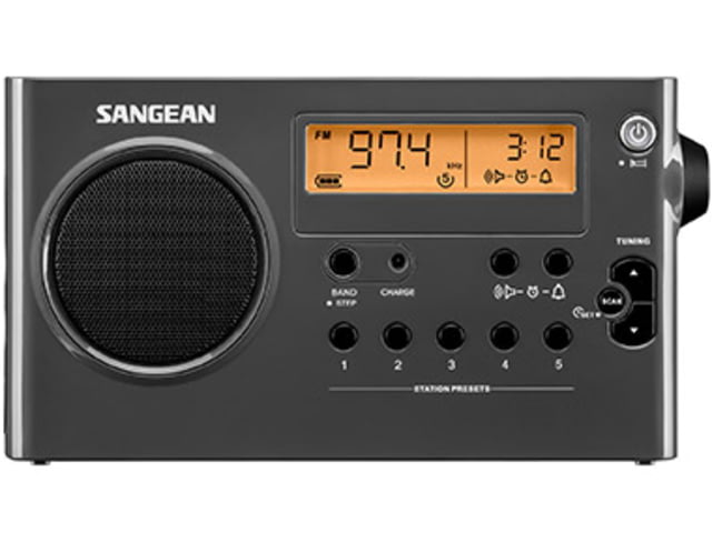 Sangean AM / FM Compact Digital Tuning Portable Radio Gray-Black - Sangean