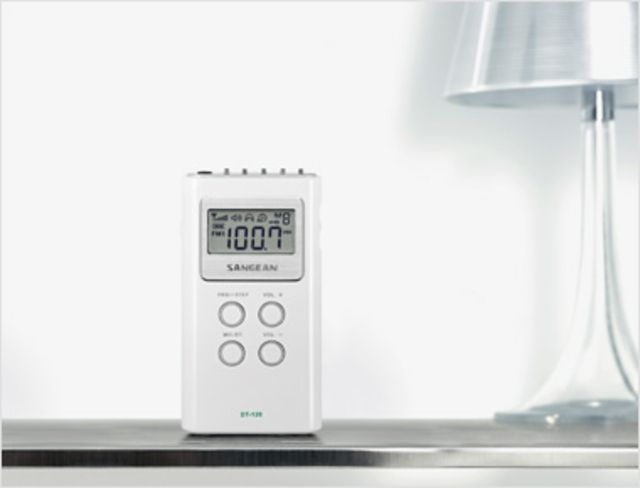 Sangean AM/FM Stereo Digital Tuning Pocket Radio White - Sangean