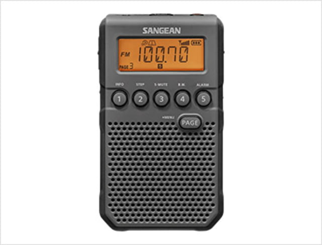 Sangean AM/FM Weather Alert-Rechargeable Pocket Radio Black Small - Sangean