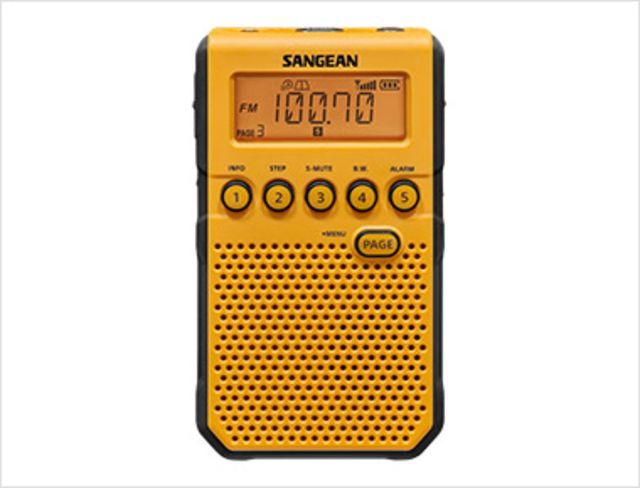 Sangean AM/FM Weather Alert-Rechargeable Pocket Radio Yellow Small - Sangean